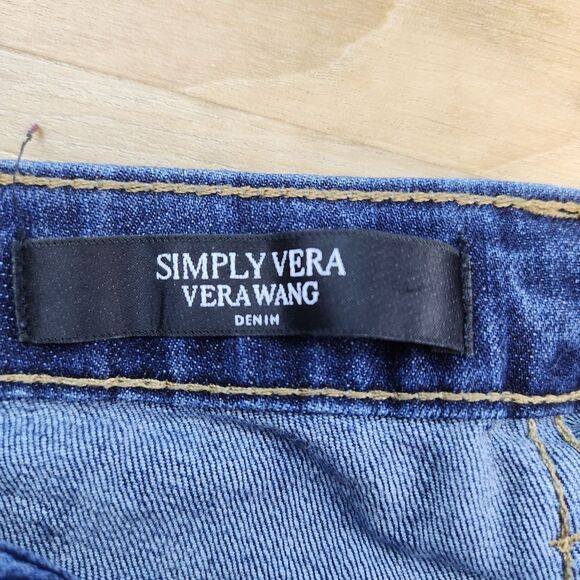 💛Simply Vera Wang Blue Midrise Bootcut Jeans Size 8/29 - Picture 10 of 12